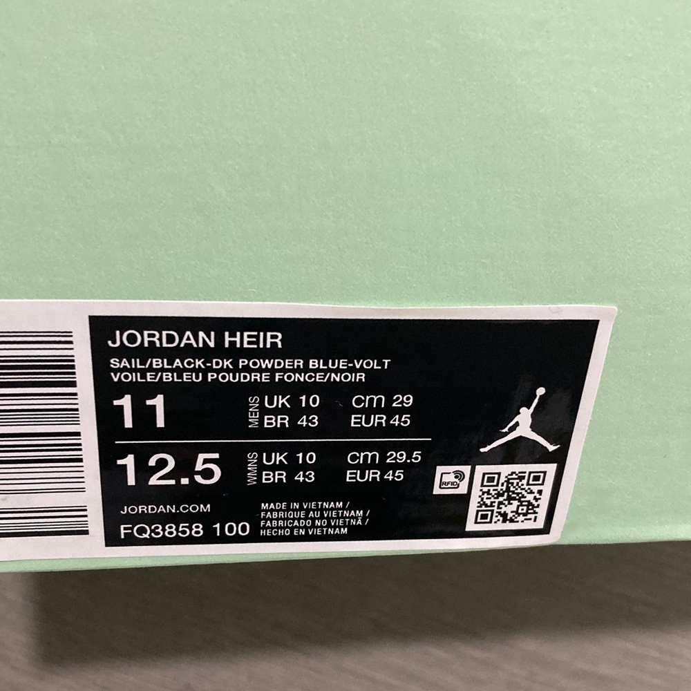 NWT Jordan Heir Series Neon and Blue Athletic Sneakers - Picture 6 of 6